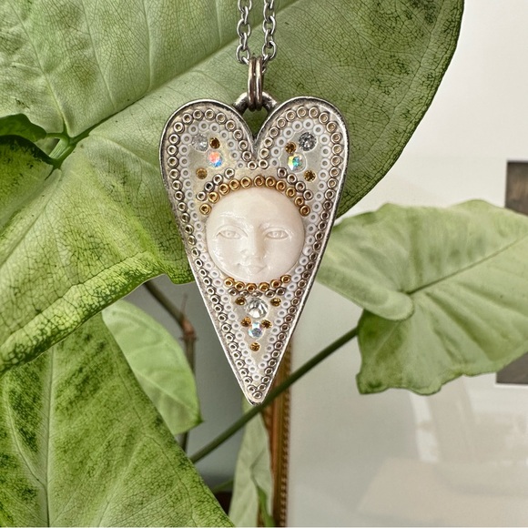 Moon face pendant by Ruby Moon Goods - Picture 4 of 4